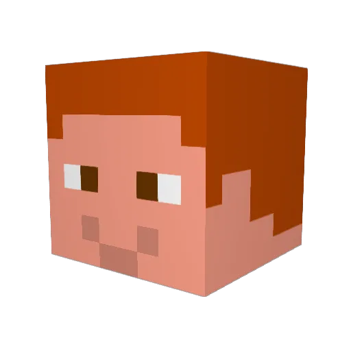 CJF623 Minecraft avatar head, 3D render