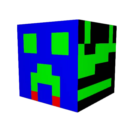 CJKW Minecraft avatar head, 3D render