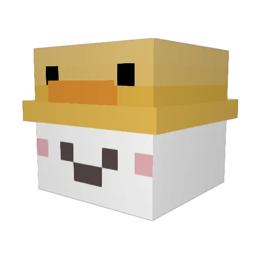 CJM000118 Minecraft avatar head, 3D render