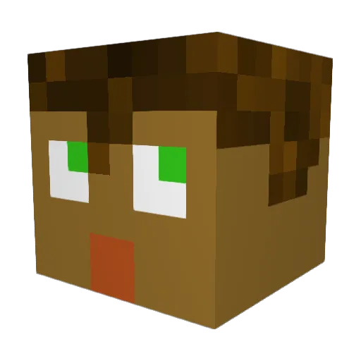 CJME Minecraft avatar head, 3D render