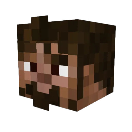 CJPG Minecraft avatar head, 3D render