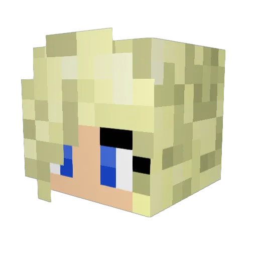 CJPhoto Minecraft avatar head, 3D render