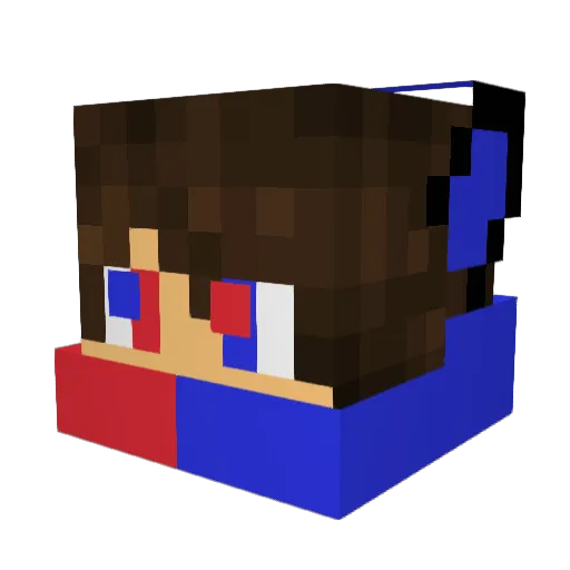 CJPlaysG Minecraft avatar head, 3D render