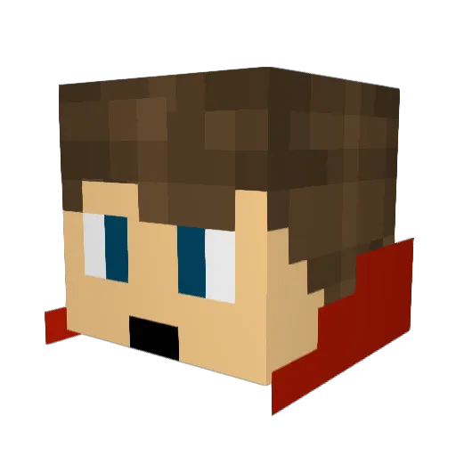 CJSPIDERBOY Minecraft avatar head, 3D render