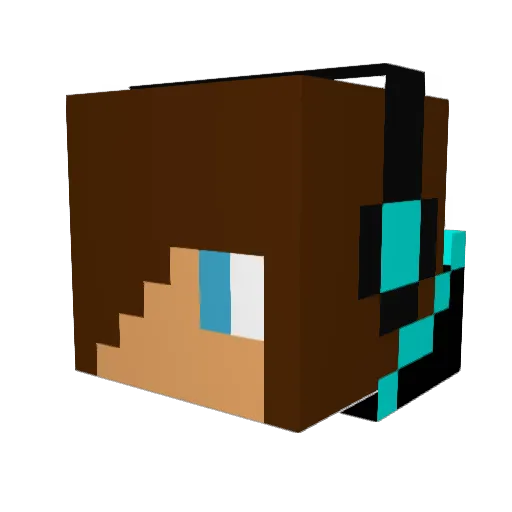 CJW_1997 Minecraft avatar head, 3D render