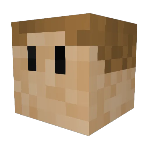 CJXTREME Minecraft avatar head, 3D render