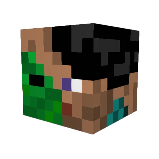 CJXalot Minecraft avatar head, 3D render