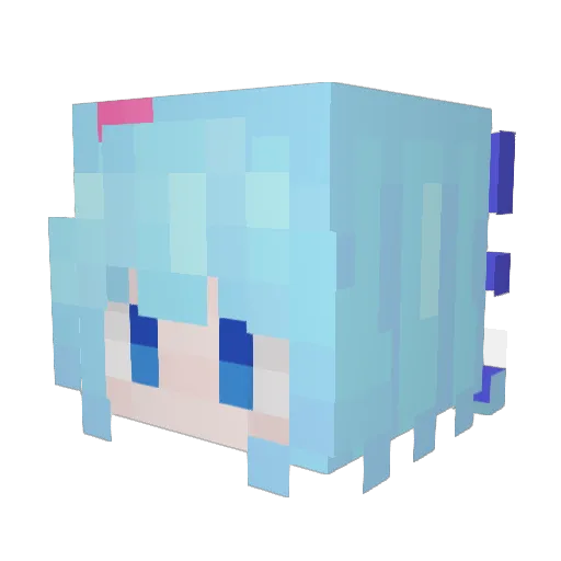 CJY_Love Minecraft avatar head, 3D render