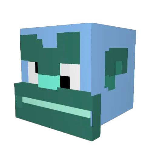 CJ_ON_MC7 Minecraft avatar head, 3D render