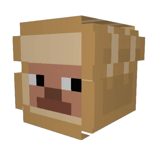 CJasonP Minecraft avatar head, 3D render