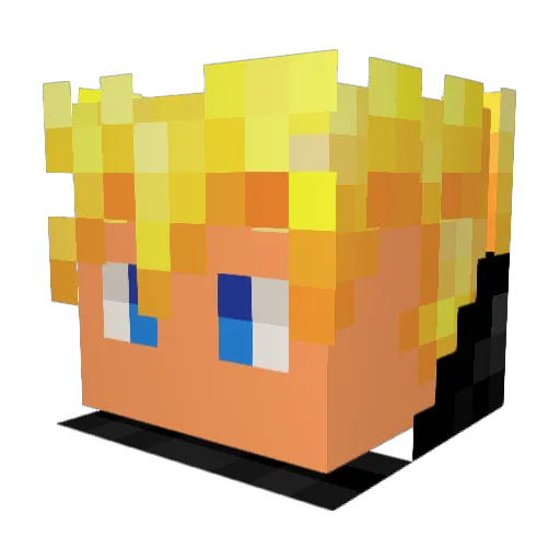 CJgamez02 Minecraft avatar head, 3D render