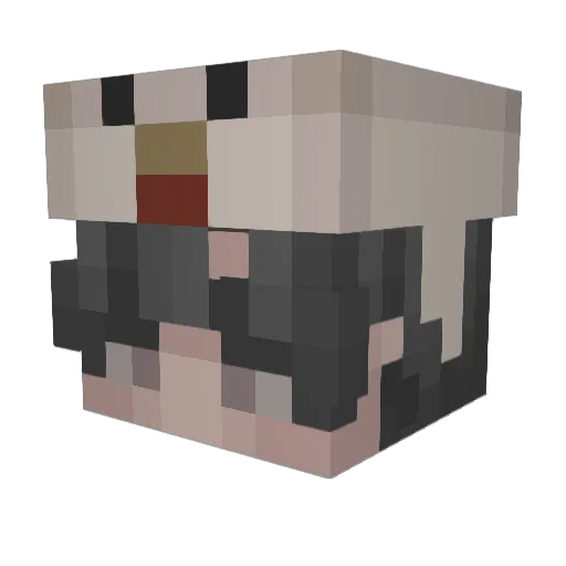 CJustC Minecraft avatar head, 3D render