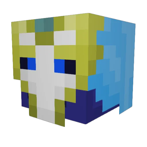 CK2gud4u Minecraft avatar head, 3D render
