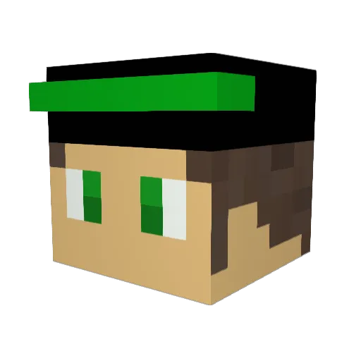 CKL247 Minecraft avatar head, 3D render