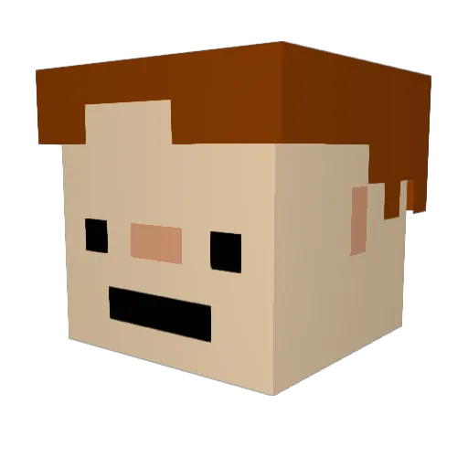 CKN_JOCKY Minecraft avatar head, 3D render