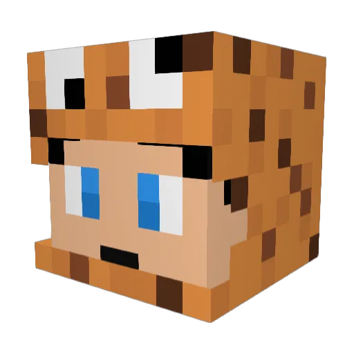 CKS_Kuro Minecraft avatar head, 3D render