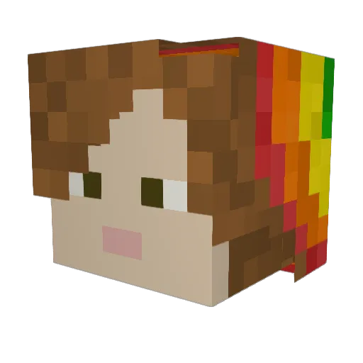 CKTKat Minecraft avatar head, 3D render