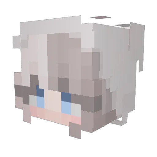 CKY_Emma_Chu Minecraft avatar head, 3D render