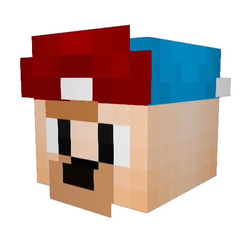 CKritplay Minecraft avatar head, 3D render