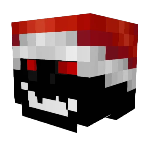 CL0ROX Minecraft avatar head, 3D render