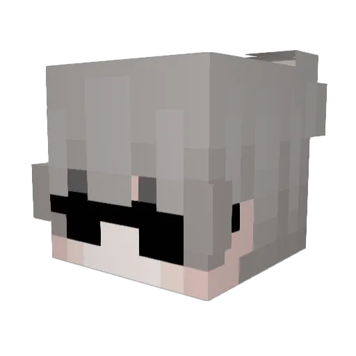 CL0UDF2 Minecraft avatar head, 3D render