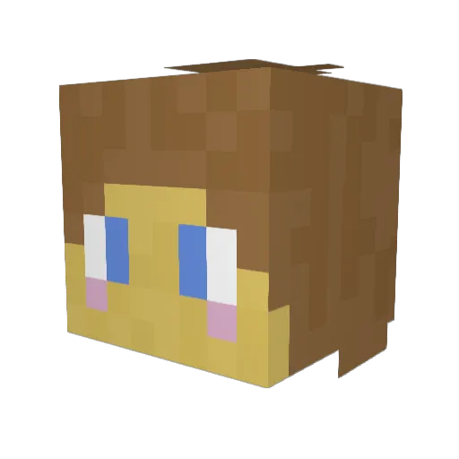CL0UDGIRL Minecraft avatar head, 3D render