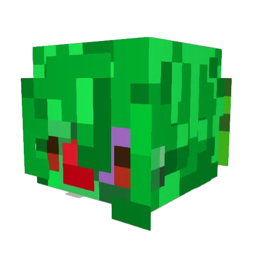 CL0WNCORE Minecraft avatar head, 3D render