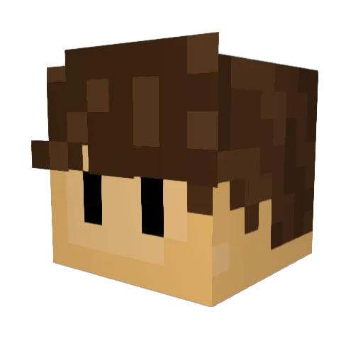 CL0WWWN Minecraft avatar head, 3D render