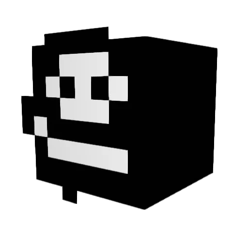 CL3MENT1NE Minecraft avatar head, 3D render