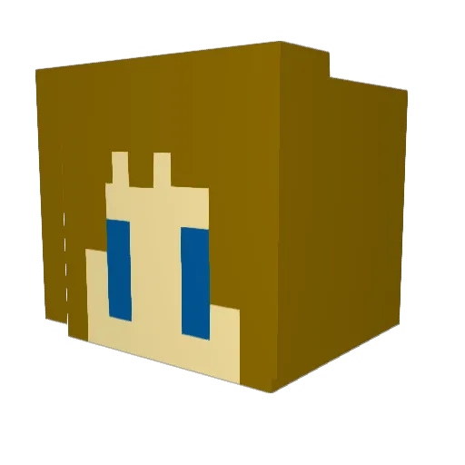 CL4ud1A__ Minecraft avatar head, 3D render