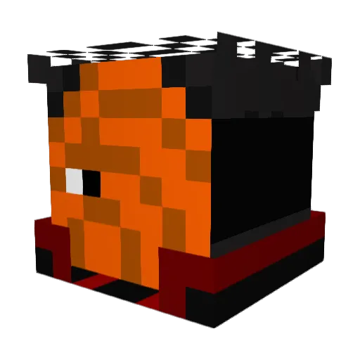 CL500v8 Minecraft avatar head, 3D render