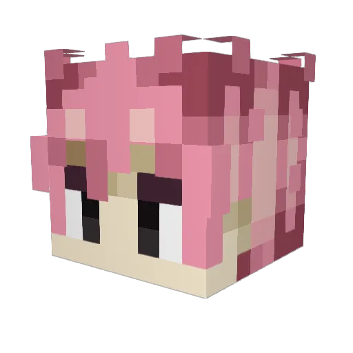 CLAMALELI Minecraft avatar head, 3D render