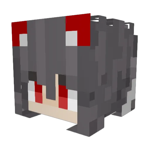 CLC628 Minecraft avatar head, 3D render