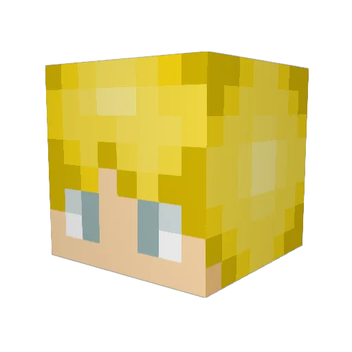 CLEMENTMJ Minecraft avatar head, 3D render