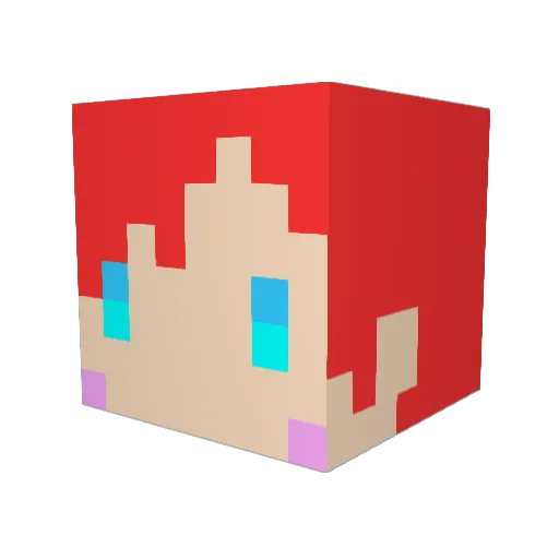 CLES9 Minecraft avatar head, 3D render