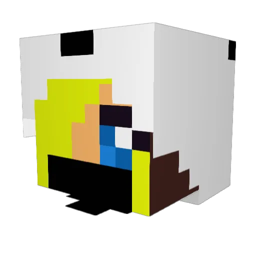 CLEvolution Minecraft avatar head, 3D render