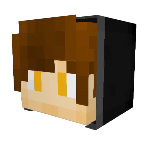 CLICKOFF Minecraft avatar head, 3D render