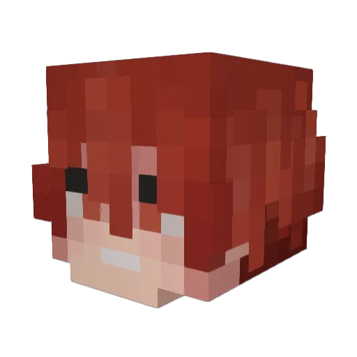 CLN_Lemon Minecraft avatar head, 3D render