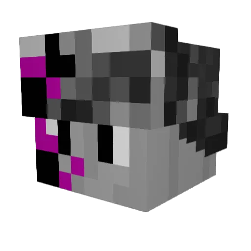 CLOCKW0RKK Minecraft avatar head, 3D render
