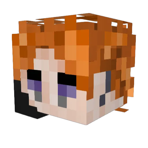 CLONAKONPAN Minecraft avatar head, 3D render