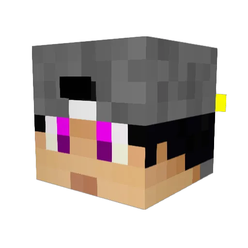 CLOUDio_9 Minecraft avatar head, 3D render