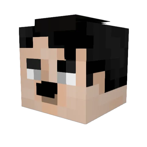 CLOWN121 Minecraft avatar head, 3D render