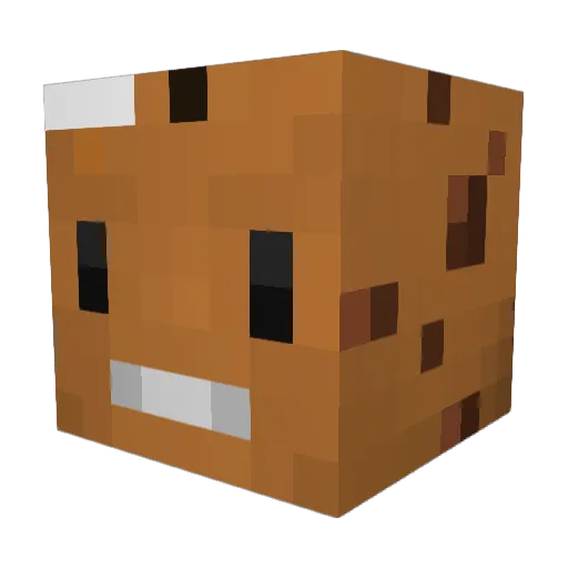 CLT5077 Minecraft avatar head, 3D render