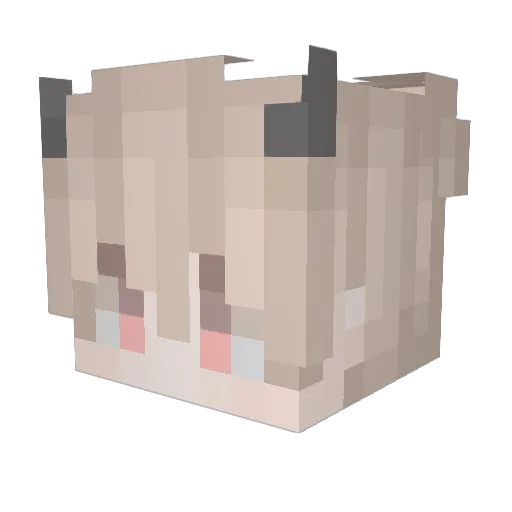 CLTN_HD Minecraft avatar head, 3D render