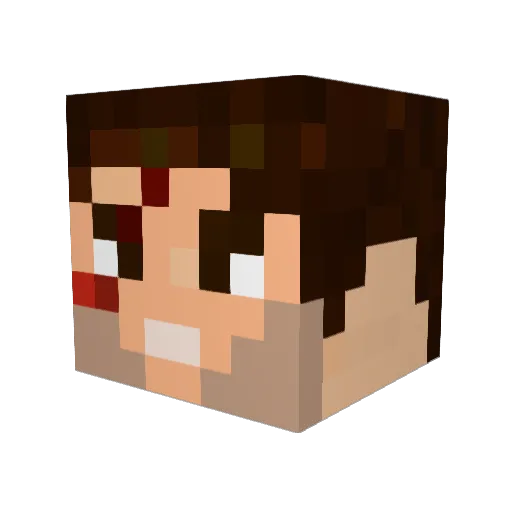 CLTRLY Minecraft avatar head, 3D render