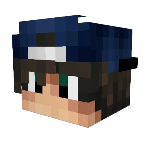 CLUQDOM1304 Minecraft avatar head, 3D render