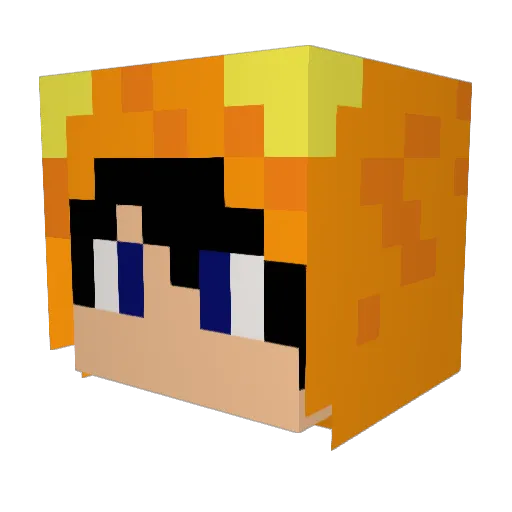 CLUTCHGHOST Minecraft avatar head, 3D render