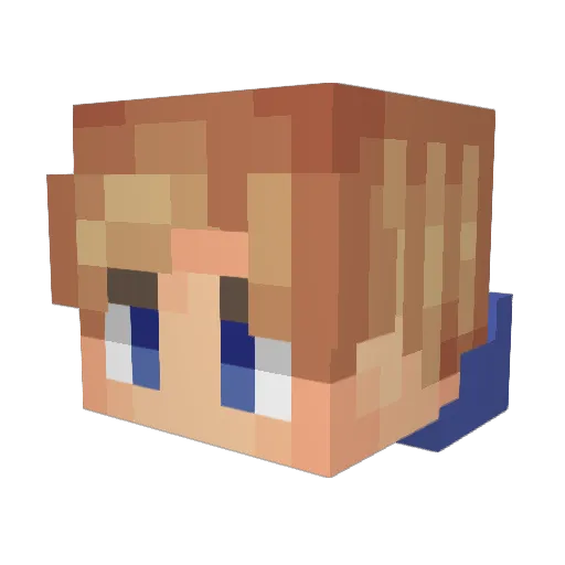 CLVS_Tensei Minecraft avatar head, 3D render