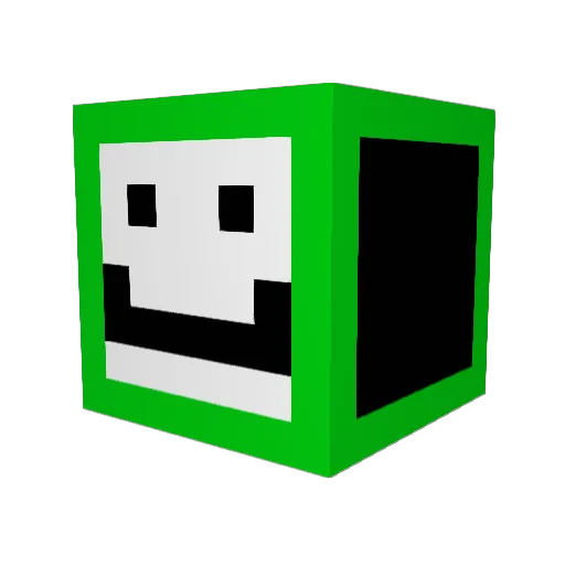 CLXXXVII Minecraft avatar head, 3D render