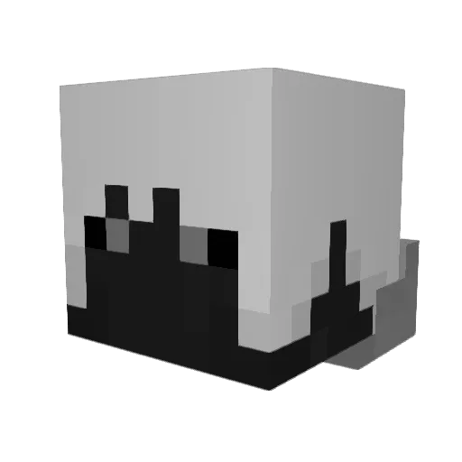 CLate_3 Minecraft avatar head, 3D render